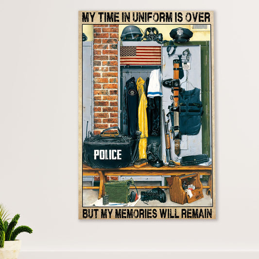Police Officer Canvas Wall Art | Retired Police | Gift for Policeman