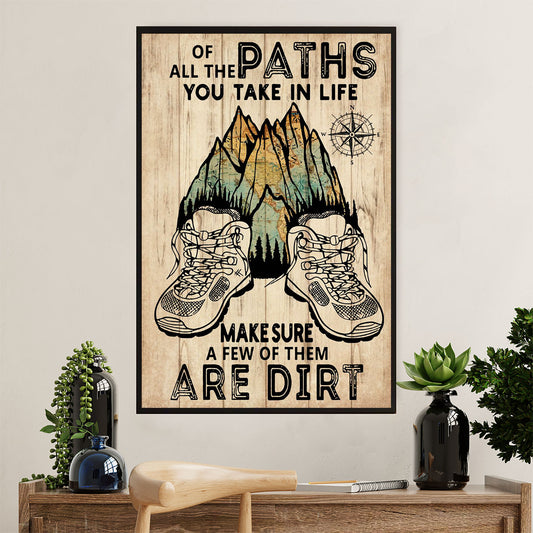 Hiking Poster Prints | Paths You Take In Life | Wall Art Gift for Hiker
