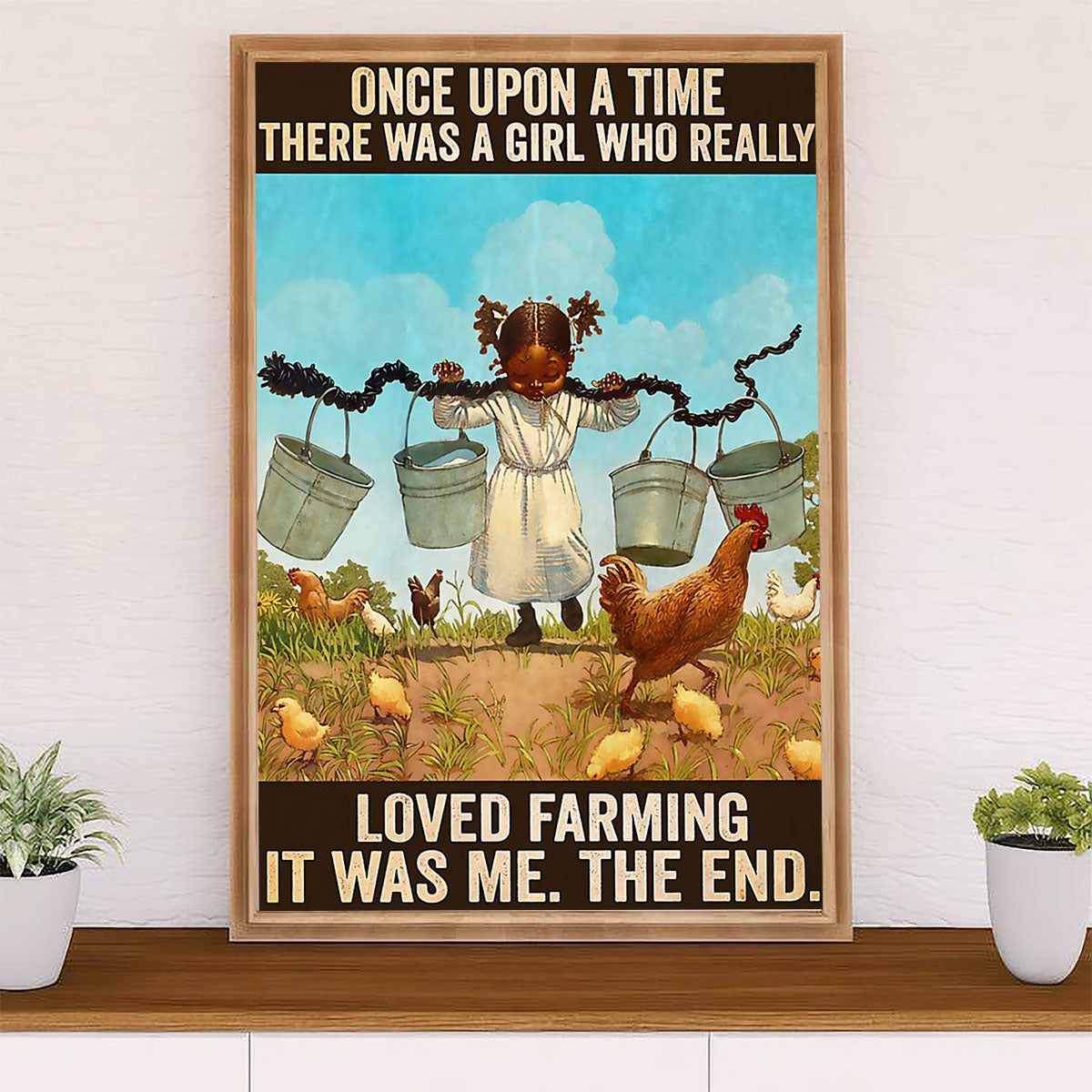 Farming Poster Prints | Girl Loves Farming | Wall Art Gift for Farmer