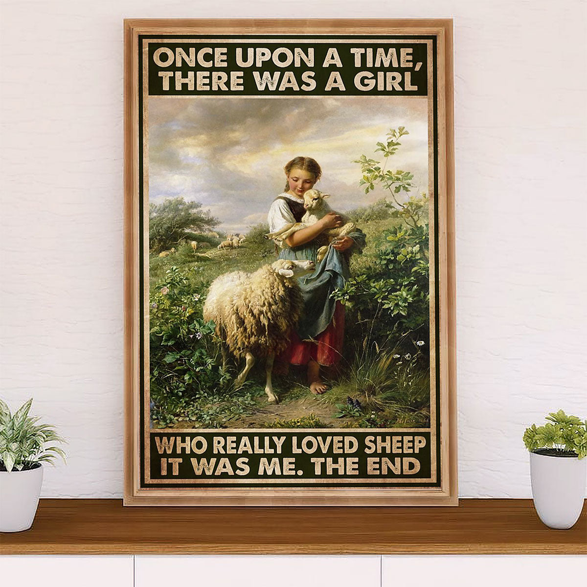 Farming Poster Prints | Girl Loves Sheep | Wall Art Gift for Farmer