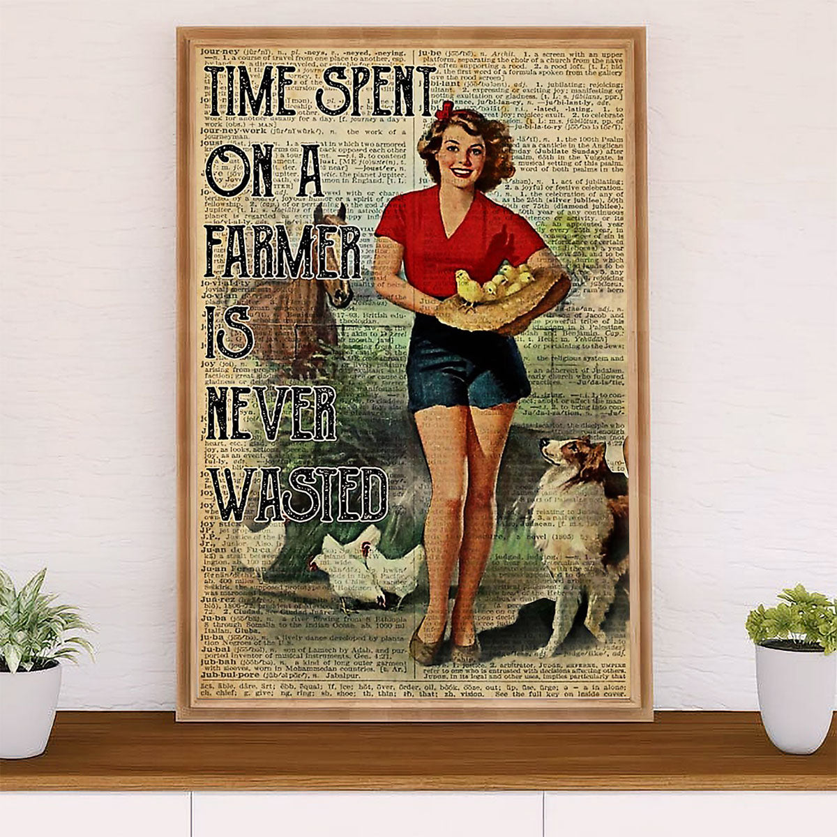 Farming Canvas Wall Art Prints | Time Spent on A Farmer | Home Décor Gift for Farmer