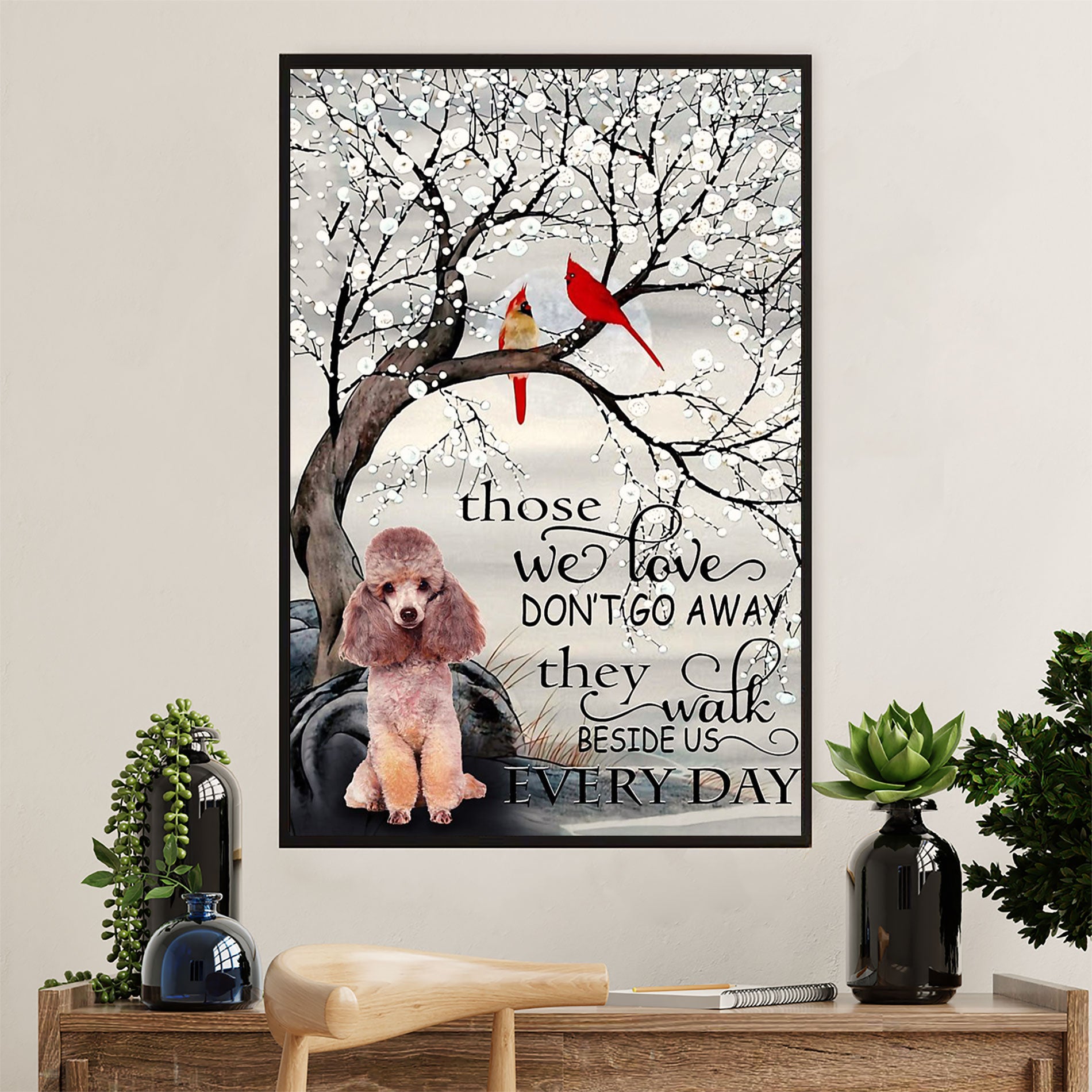 Poodle Memorial Dog Canvas Wall Art Prints | Home Décor Gift for Poodle Puppies Lover