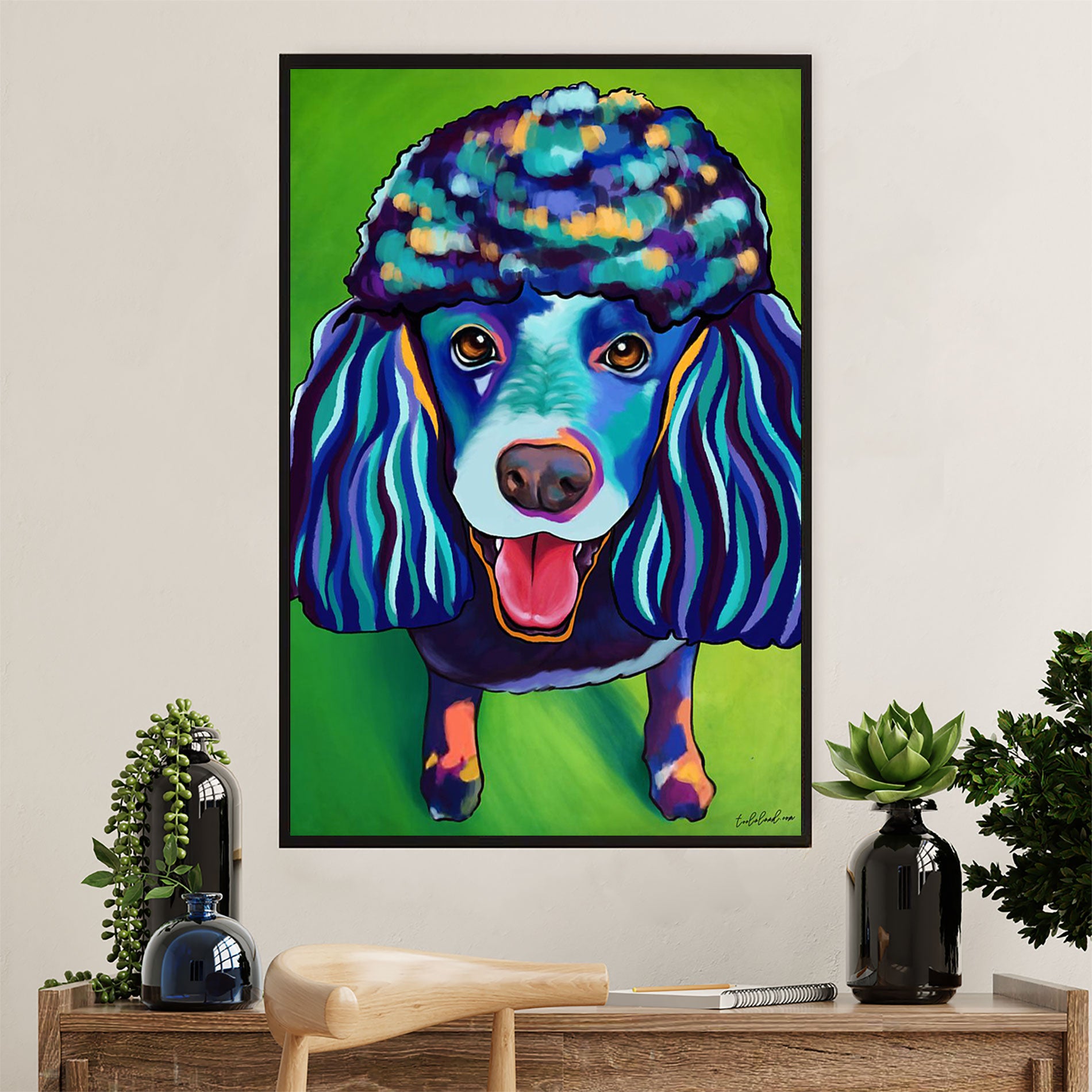 Poodle Art Painting Dog Canvas Wall Art Prints | Home Décor Gift for Poodle Puppies Lover