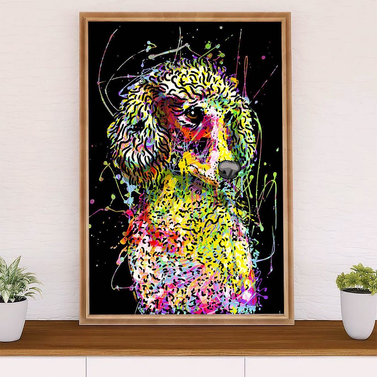 Poodle Watercolor Painting Art Dog Poster Prints | Wall Art Gift for Poodle Puppies Lover