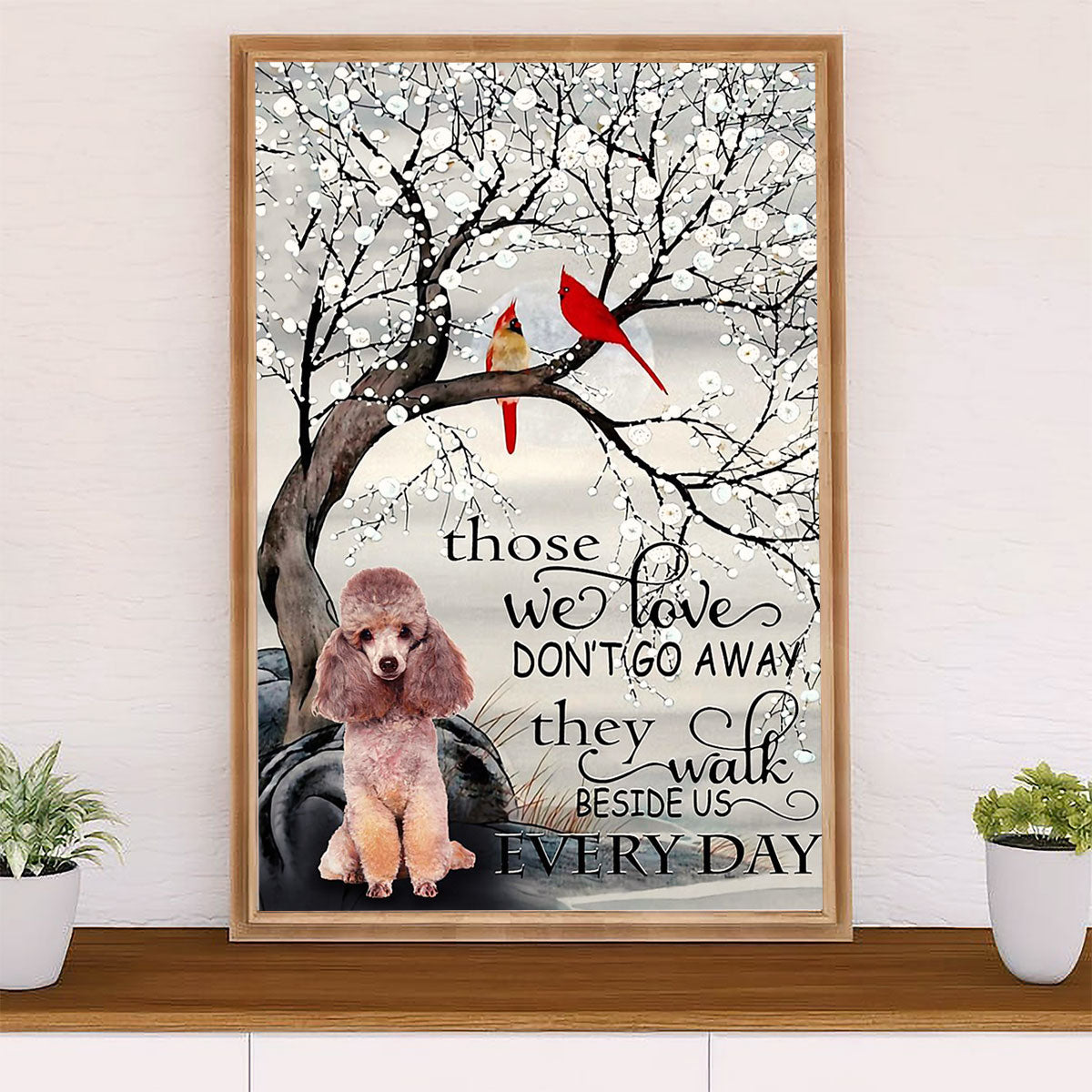 Poodle Memorial Dog Canvas Wall Art Prints | Home Décor Gift for Poodle Puppies Lover