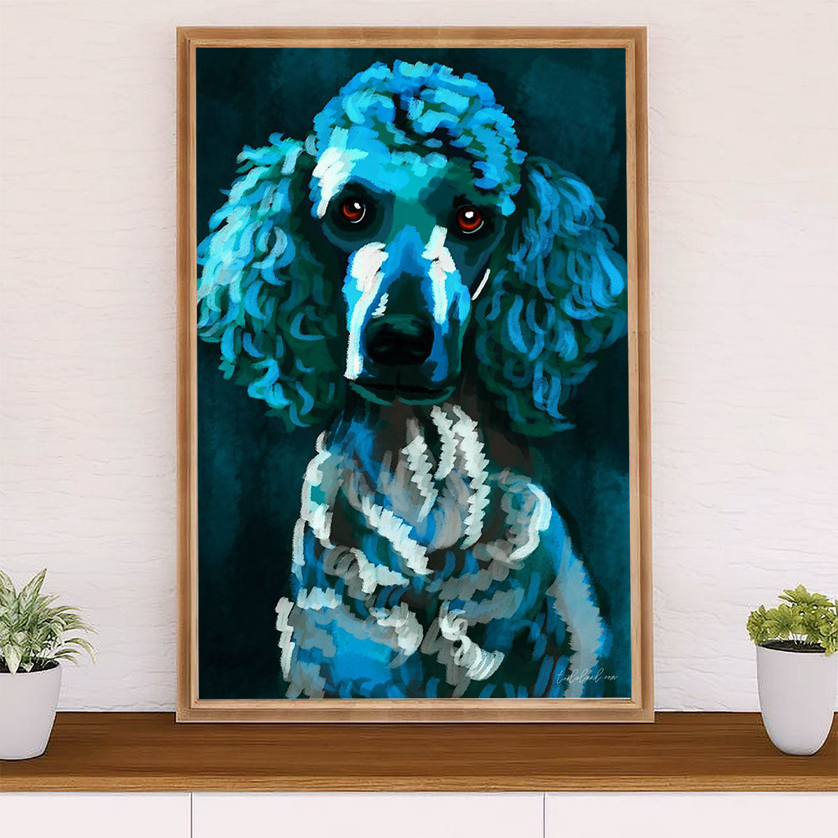 Poodle Art Painting Dog Canvas Wall Art Prints | Home Décor Gift for Poodle Puppies Lover
