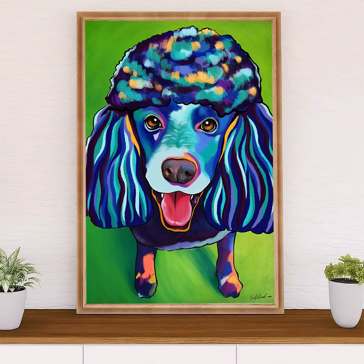 Poodle Art Painting Dog Canvas Wall Art Prints | Home Décor Gift for Poodle Puppies Lover
