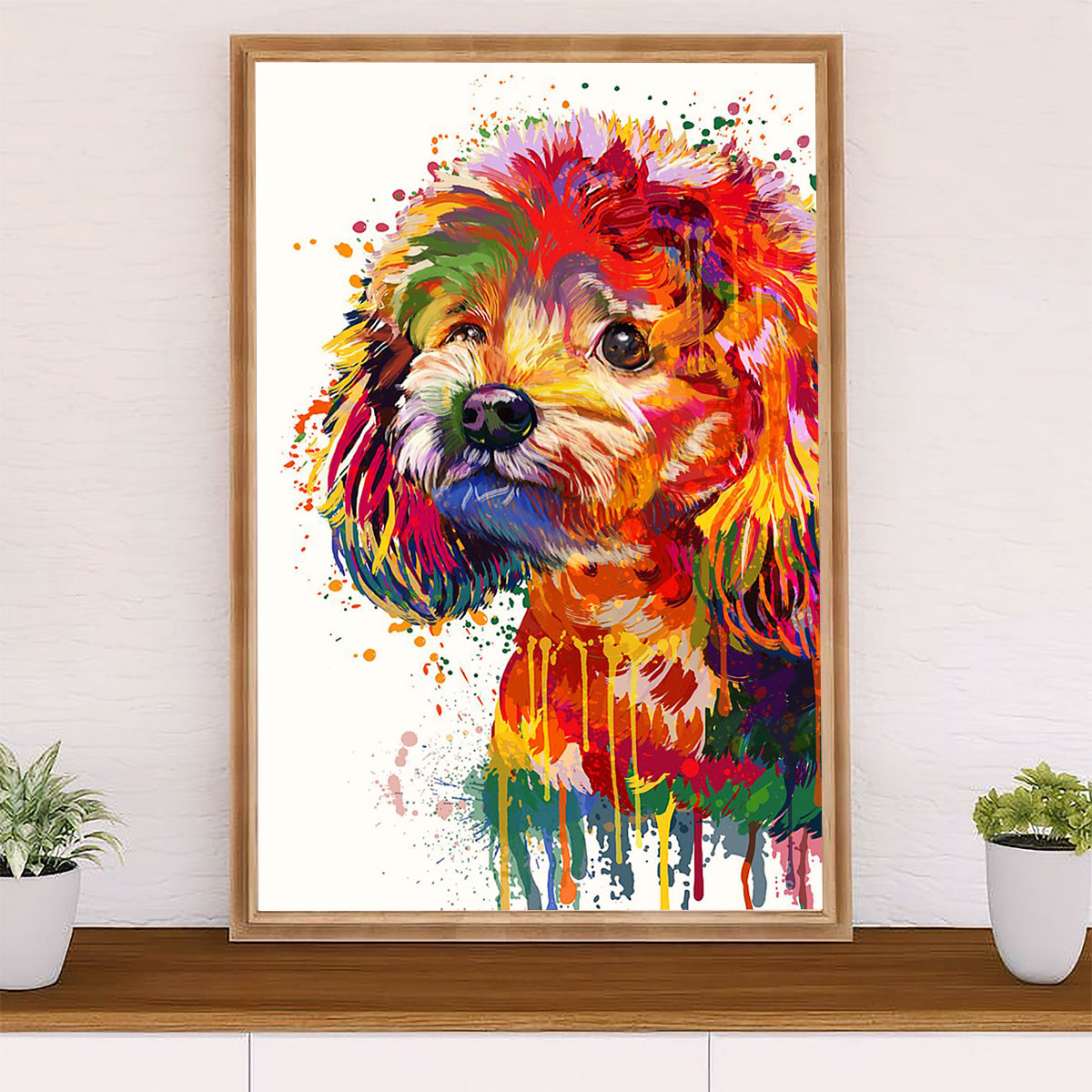Poodle Watercolor Painting Art Dog Poster Prints | Wall Art Gift for Poodle Puppies Lover