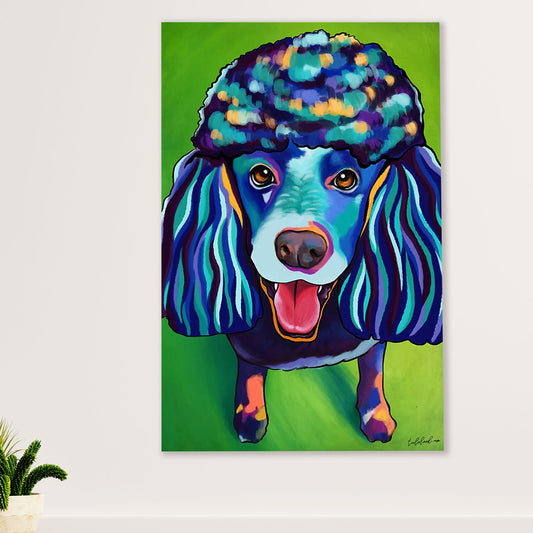 Poodle Art Painting Dog Canvas Wall Art Prints | Home Décor Gift for Poodle Puppies Lover
