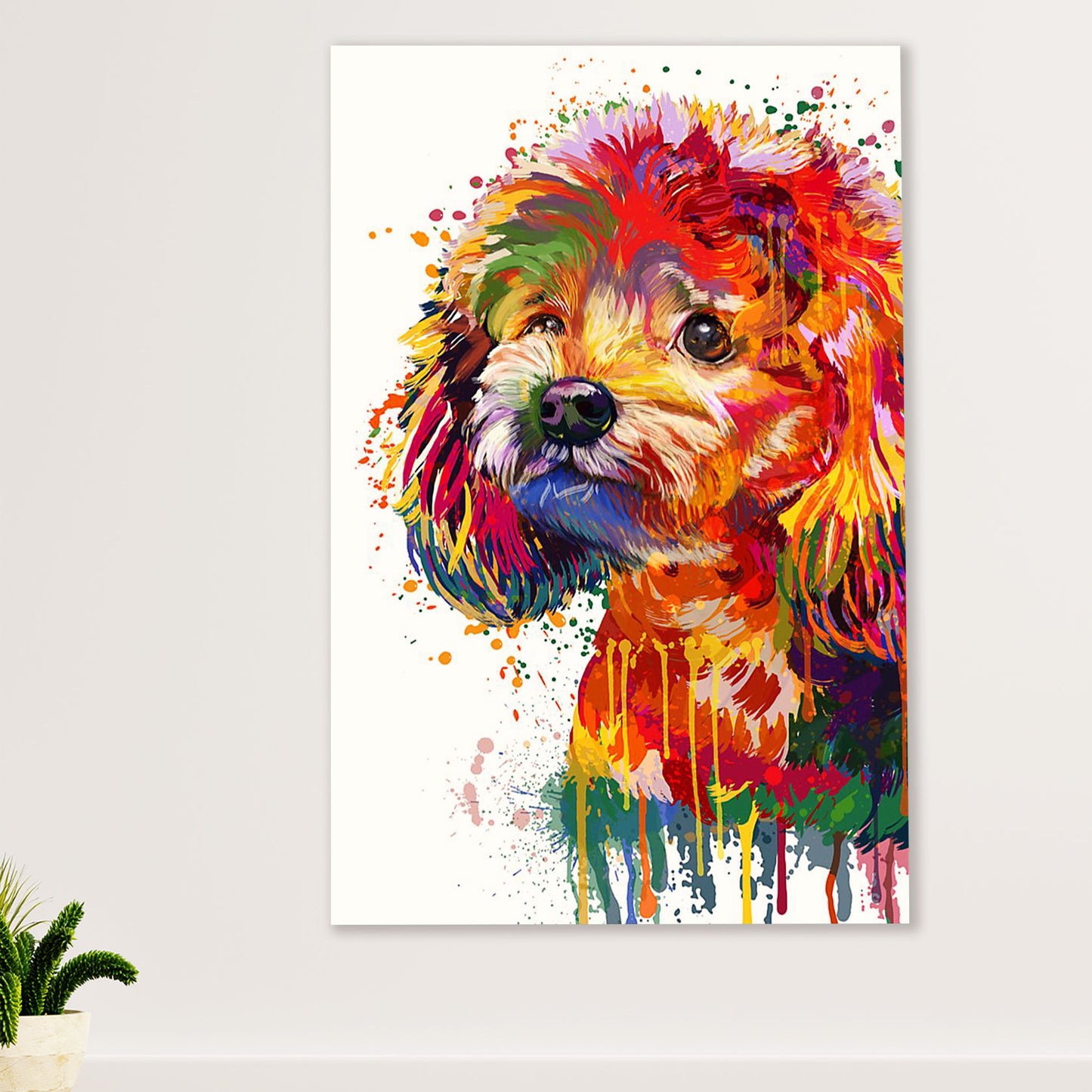 Poodle Watercolor Painting Art Dog Poster Prints | Wall Art Gift for Poodle Puppies Lover