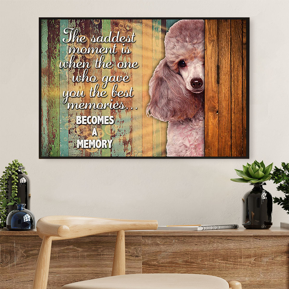 Poodle Memorial Passed Away Dog Poster Prints | Wall Art Gift for Poodle Puppies Lover