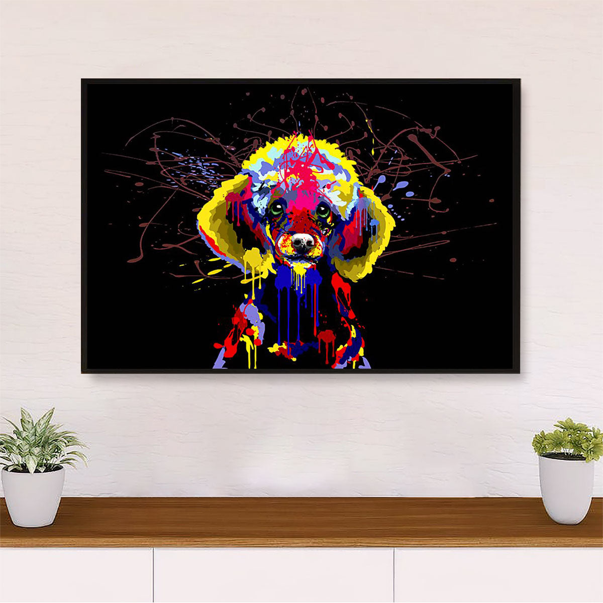 Poodle Watercolor Art Painting Dog Poster Prints | Wall Art Gift for Poodle Puppies Lover