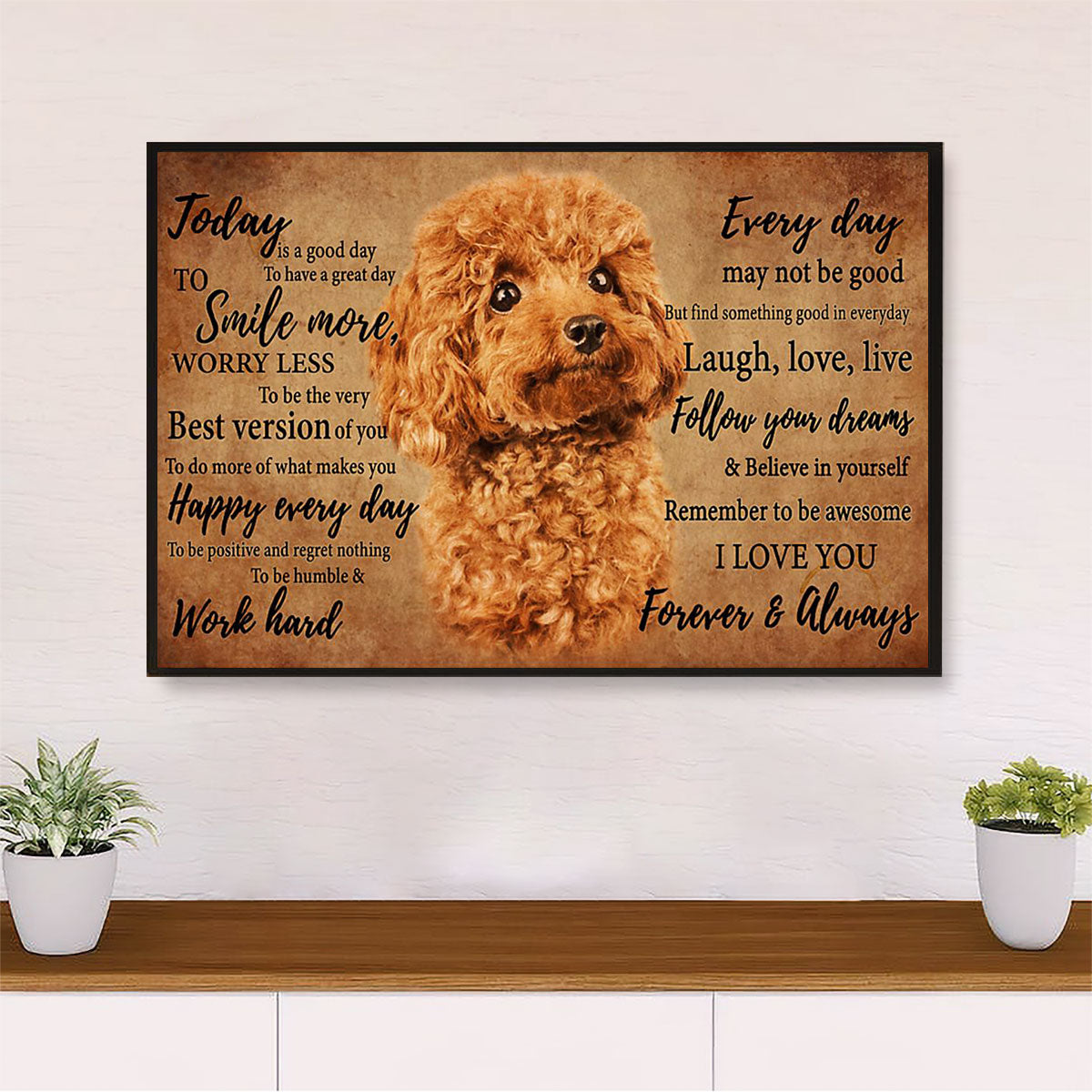 From Poodle to Owner Dog Poster Prints | Wall Art Gift for Poodle Puppies Lover