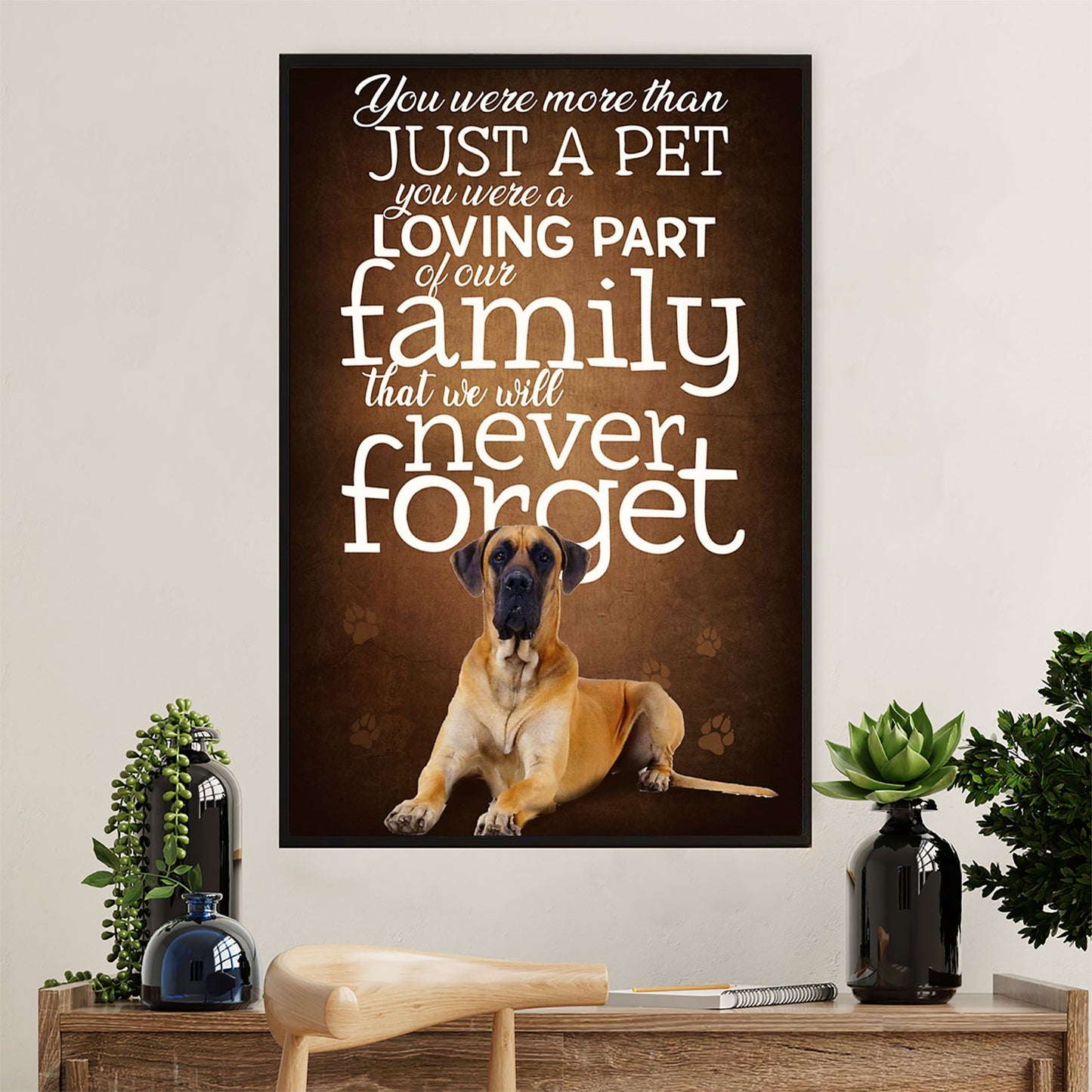 Great Dane Canvas Prints | Best Pet | Wall Art Gift for Great Dane Puppies Lover