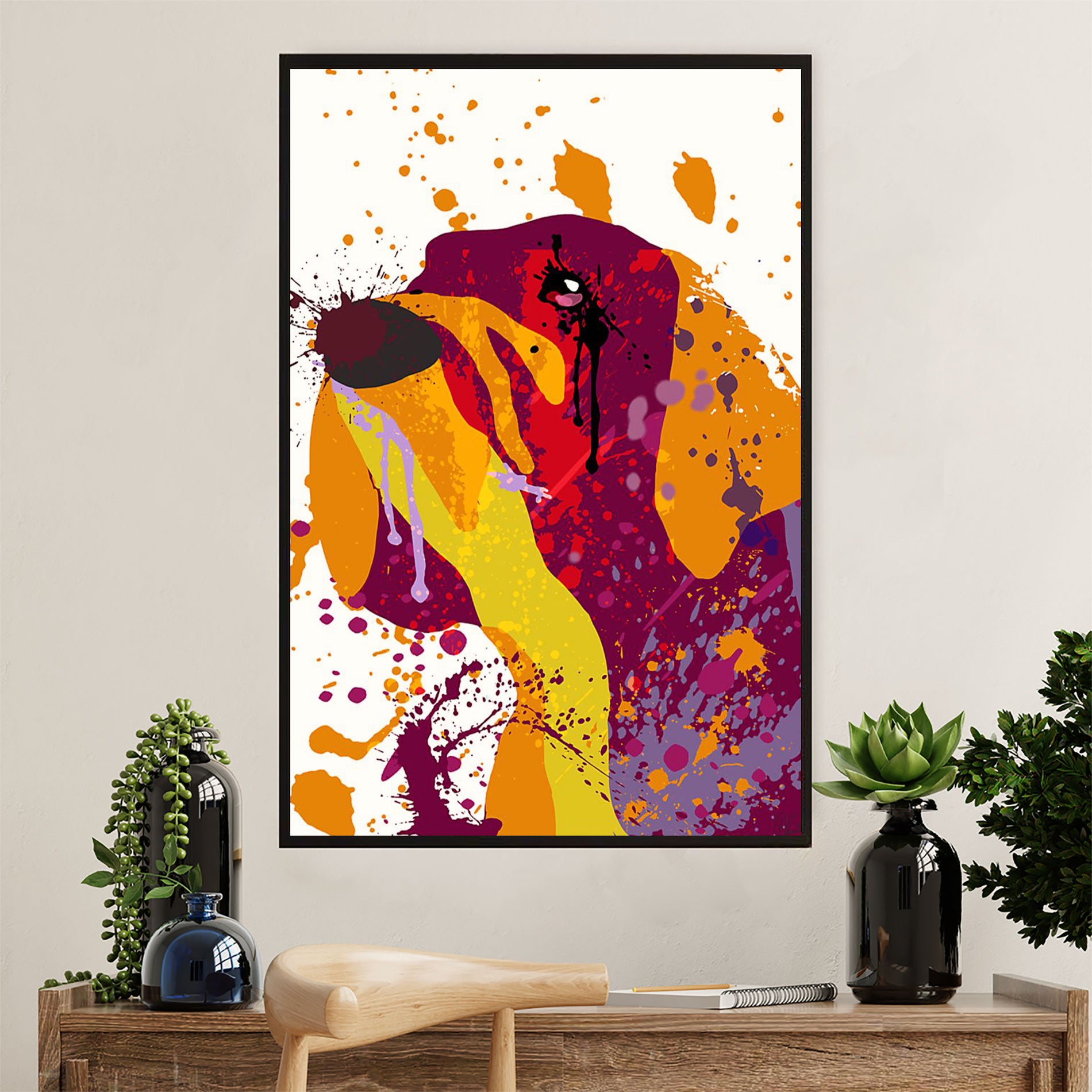 Great Dane Canvas Prints | Watercolor Dog Painting | Wall Art Gift for Great Dane Puppies Lover