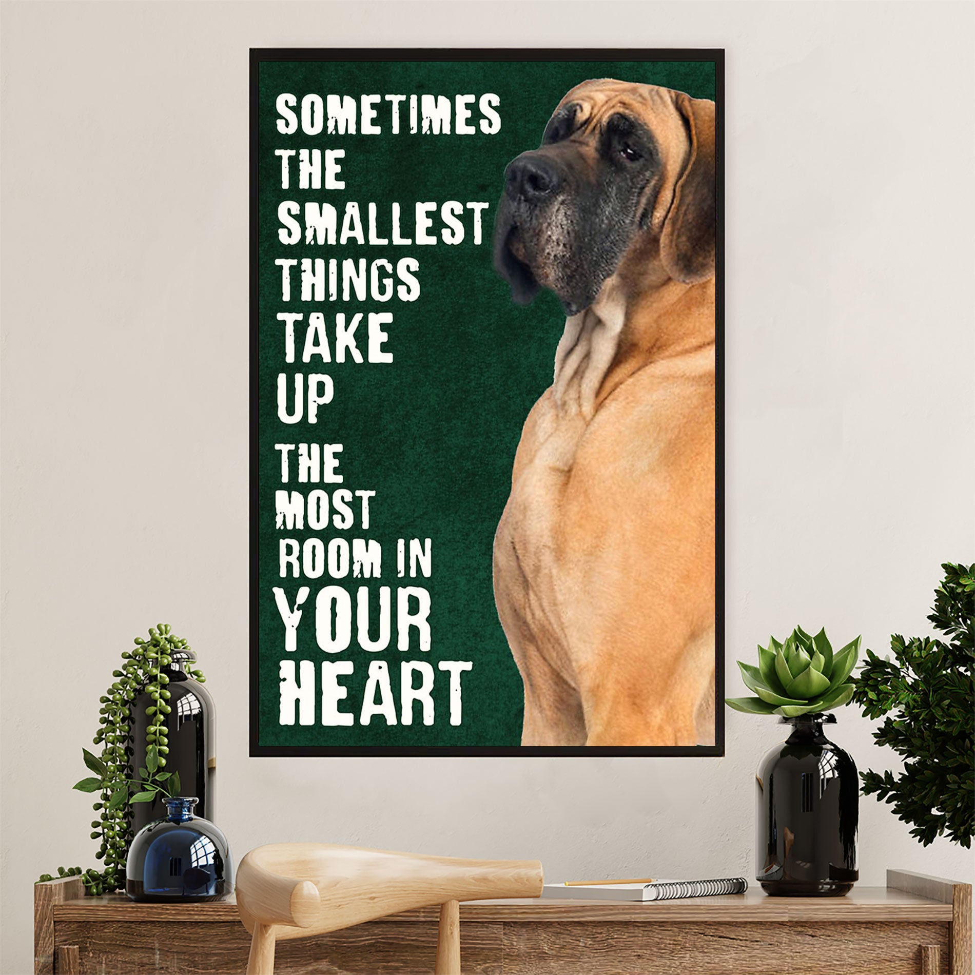 Great Dane Canvas Prints | Most Room In Your Heart | Wall Art Gift for Great Dane Puppies Lover