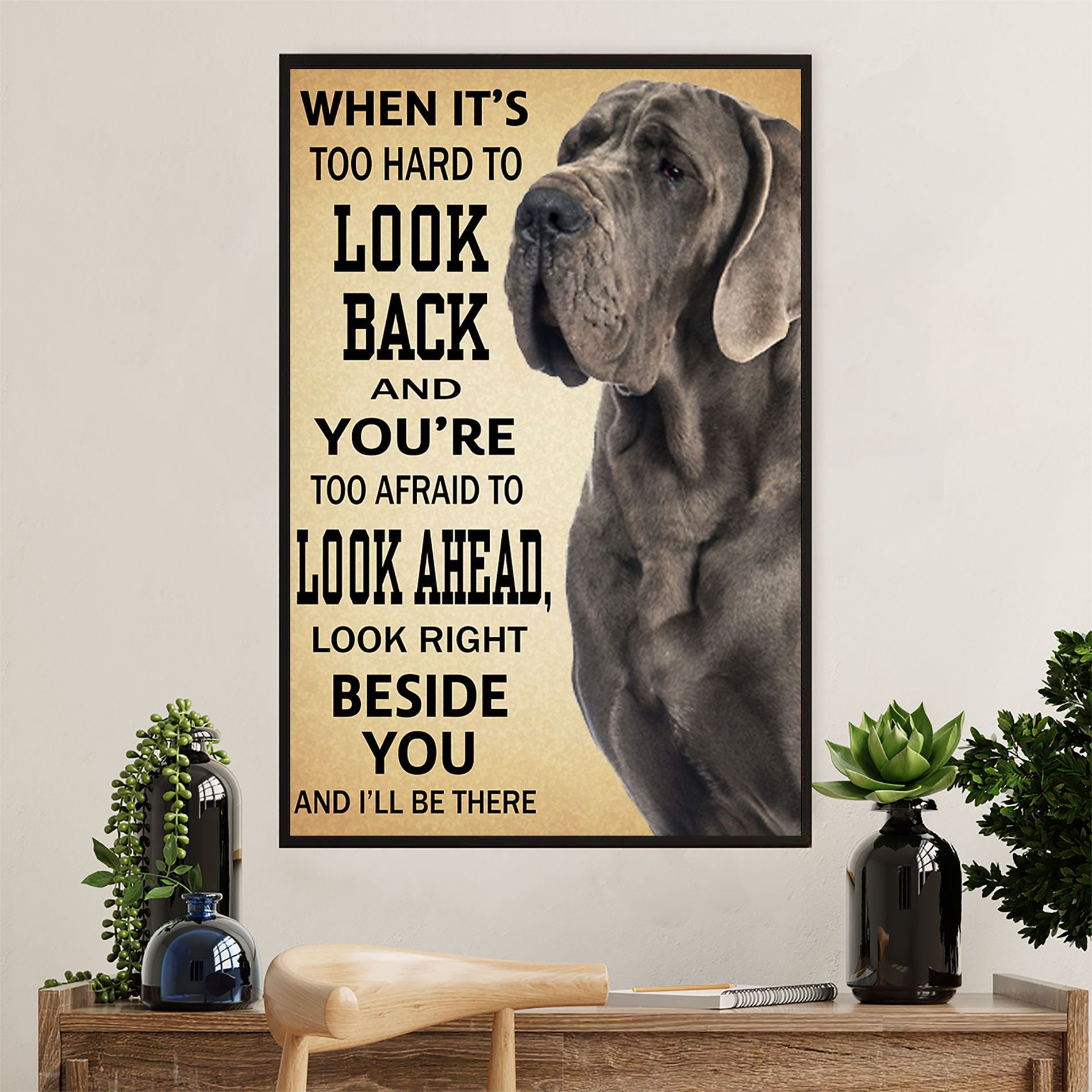 Great Dane Canvas Prints | Look Ahead | Wall Art Gift for Great Dane Puppies Lover