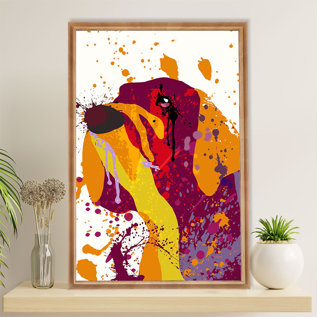 Great Dane Canvas Prints | Watercolor Dog Painting | Wall Art Gift for Great Dane Puppies Lover