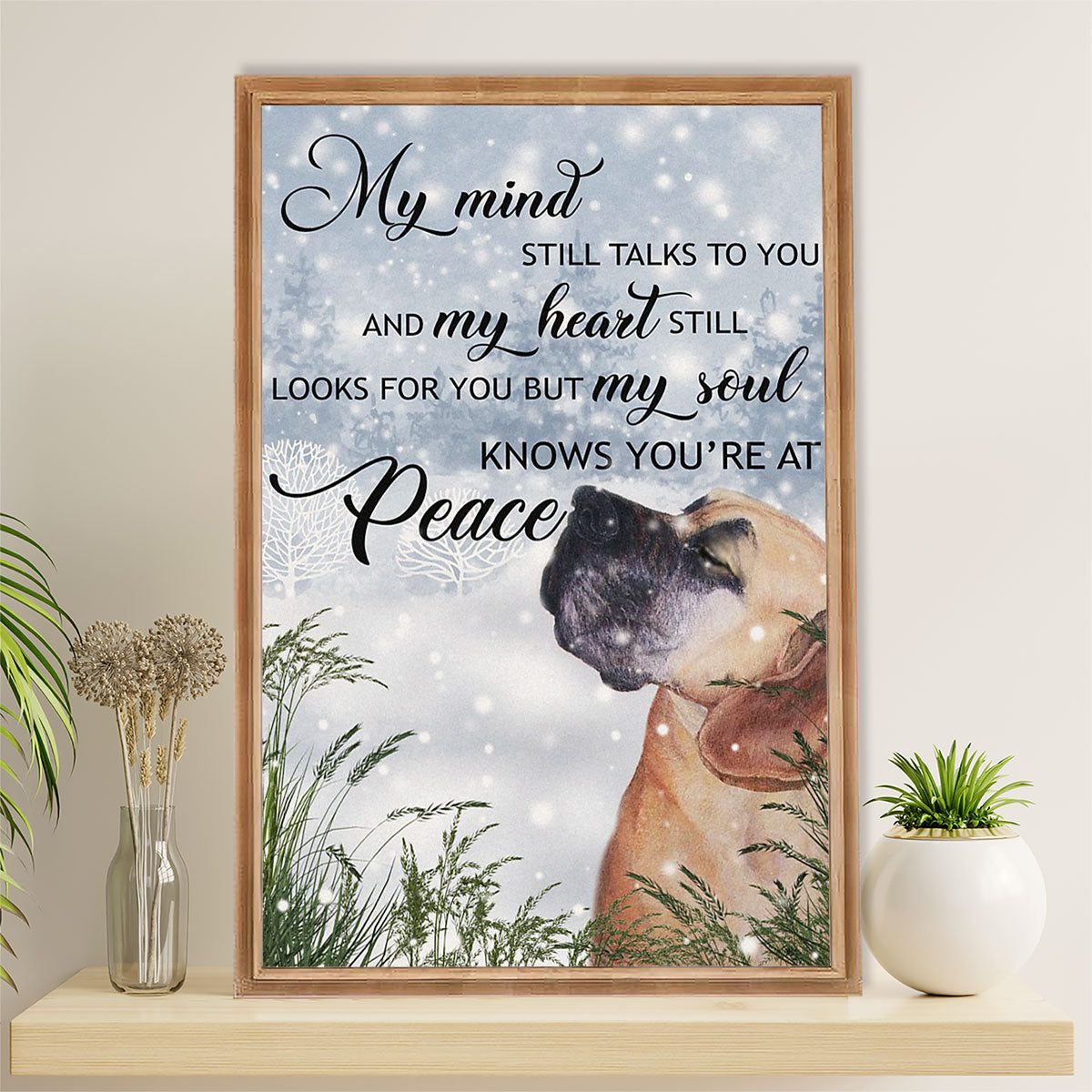 Great Dane Canvas Prints | Dog Memorial Passed Away | Wall Art Gift for Great Dane Puppies Lover