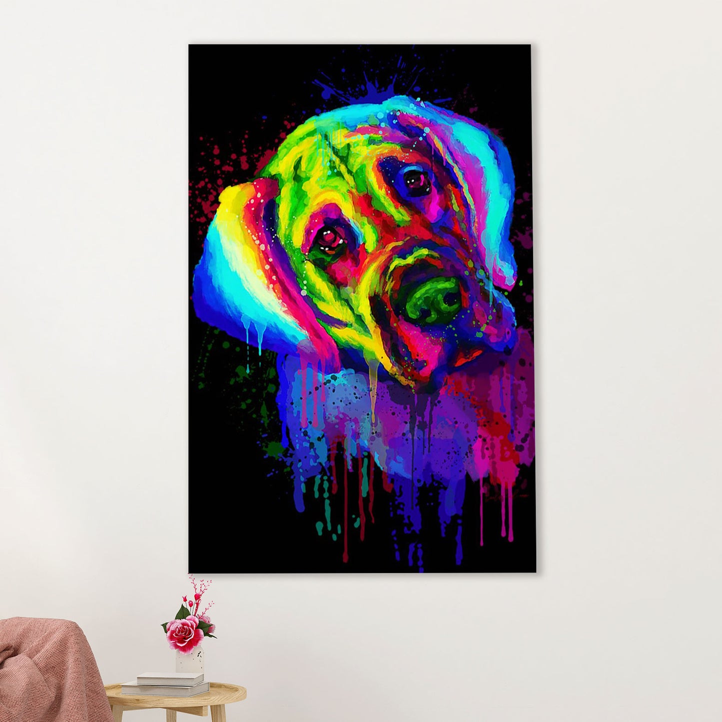 Great Dane Canvas Prints | Watercolor Dog Painting | Wall Art Gift for Great Dane Puppies Lover