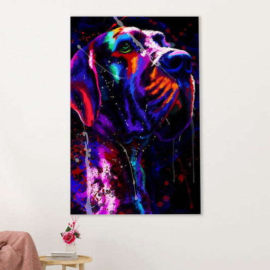 Great Dane Canvas Prints | Watercolor Dog Painting | Wall Art Gift for Great Dane Puppies Lover