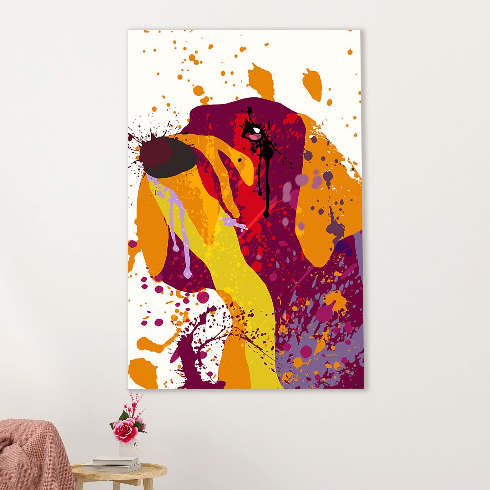 Great Dane Canvas Prints | Watercolor Dog Painting | Wall Art Gift for Great Dane Puppies Lover