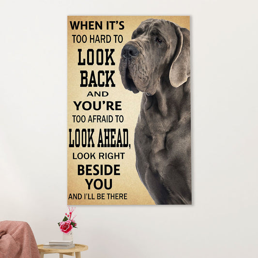 Great Dane Canvas Prints | Look Ahead | Wall Art Gift for Great Dane Puppies Lover