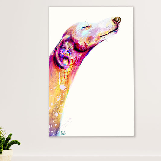 Greyhound Dog Canvas Prints | Watercolor Dog Greyhound | Wall Art Gift for Greyhound Puppies Lover
