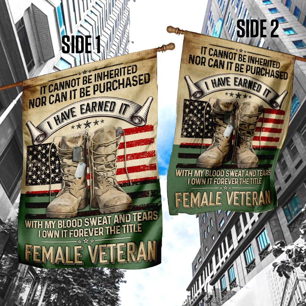 Forever The Title Female Veteran Flag