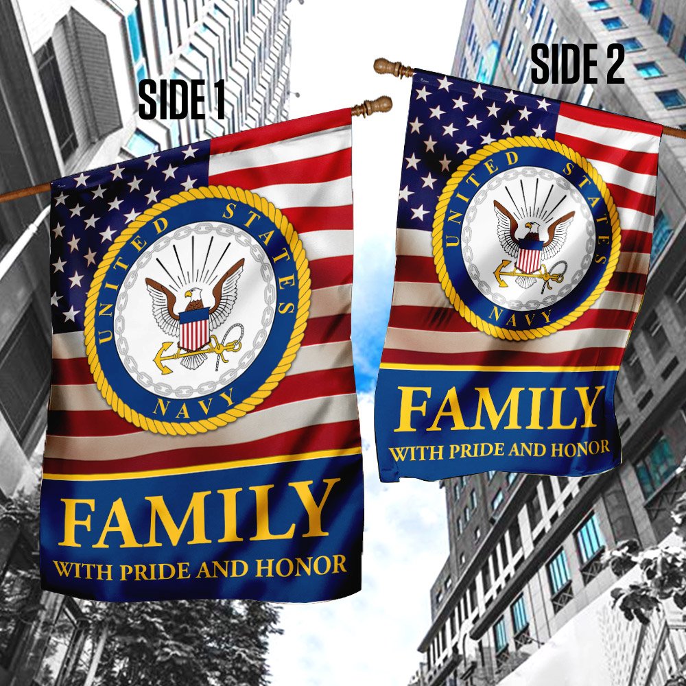 Family With Pride And Honor U.S. Navy Flag