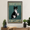 Cute Cat Canvas Prints | Funny Cat Toilet Paper | Wall Art Gift for Cat Kitties Lover