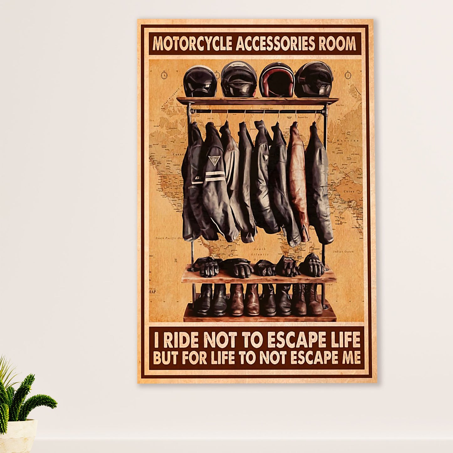 Metal Motorcycle Poster Wall Art Prints | Motorcycle Accessories | Home Decor Gift for Biker