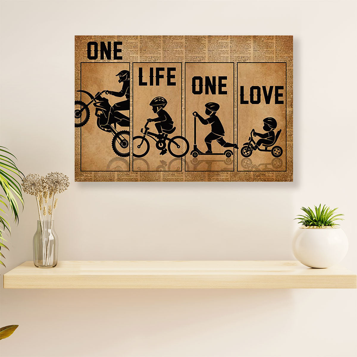 Metal Motorcycle Poster Wall Art Prints | Grow Up | Home Decor Gift for Biker