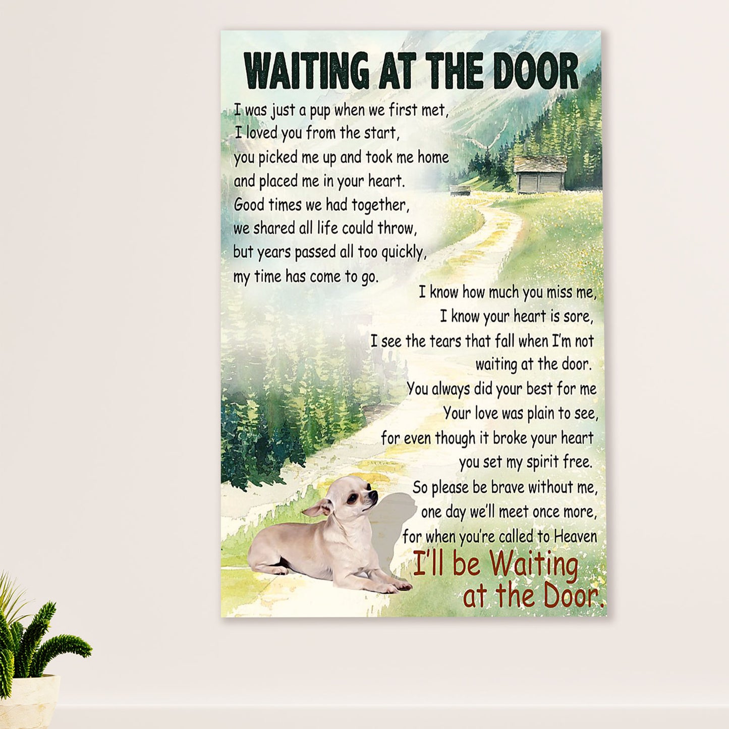 Chihuahua Canvas Wall Art | Chihuahua Memorial | Gift for Chihuahua Dog Puppies Lover