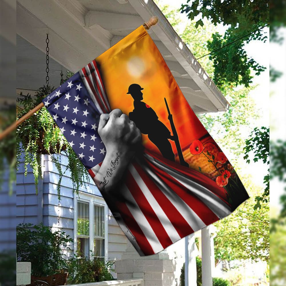 Veteran. Lest We Forget Flag