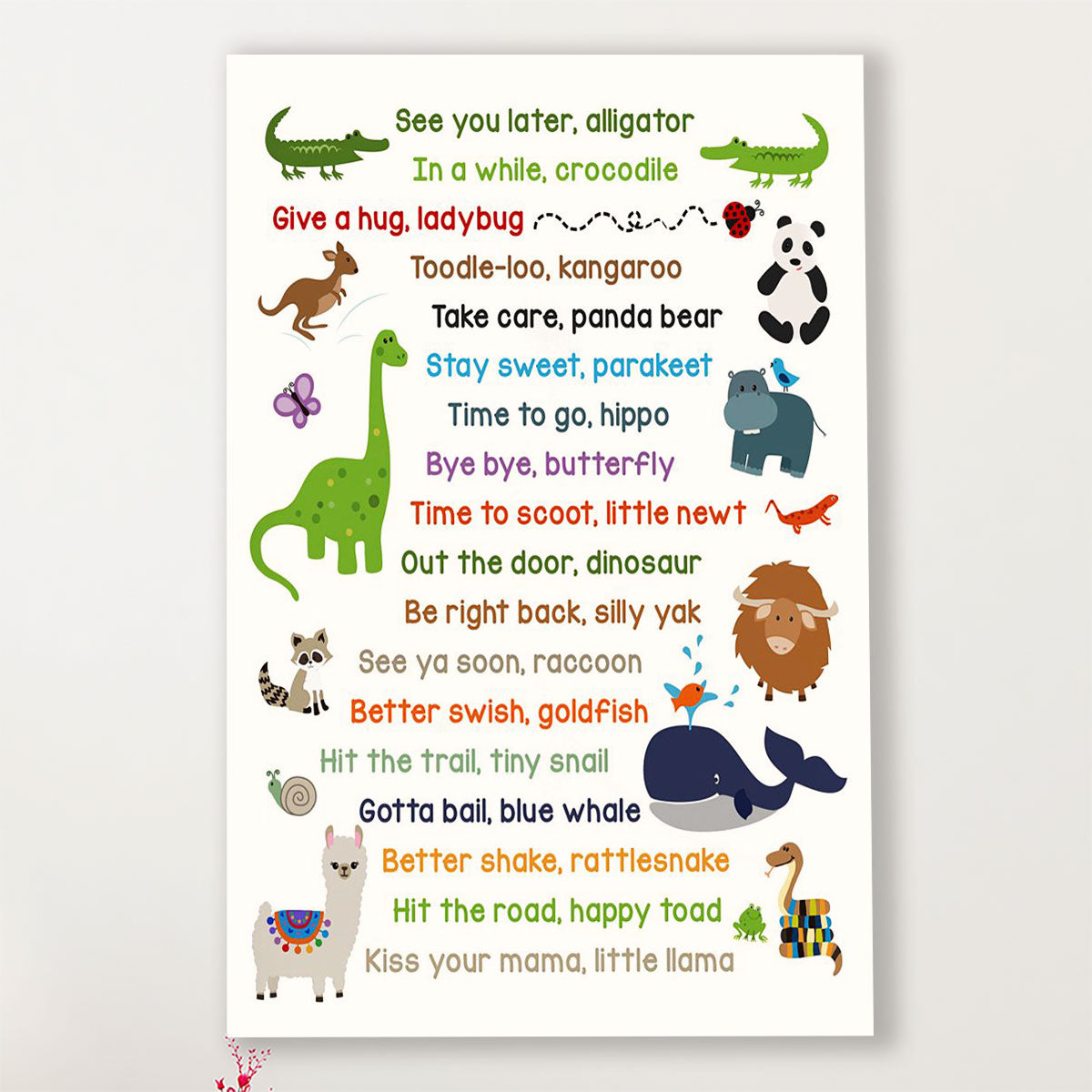 Teacher Classroom Canvas See You Later, Alligator | Student Wall Art Back to School Gift for Teacher