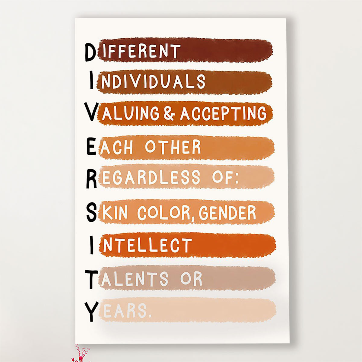 Teacher Classroom Canvas Diversity | Student Wall Art Back to School Gift for Teacher