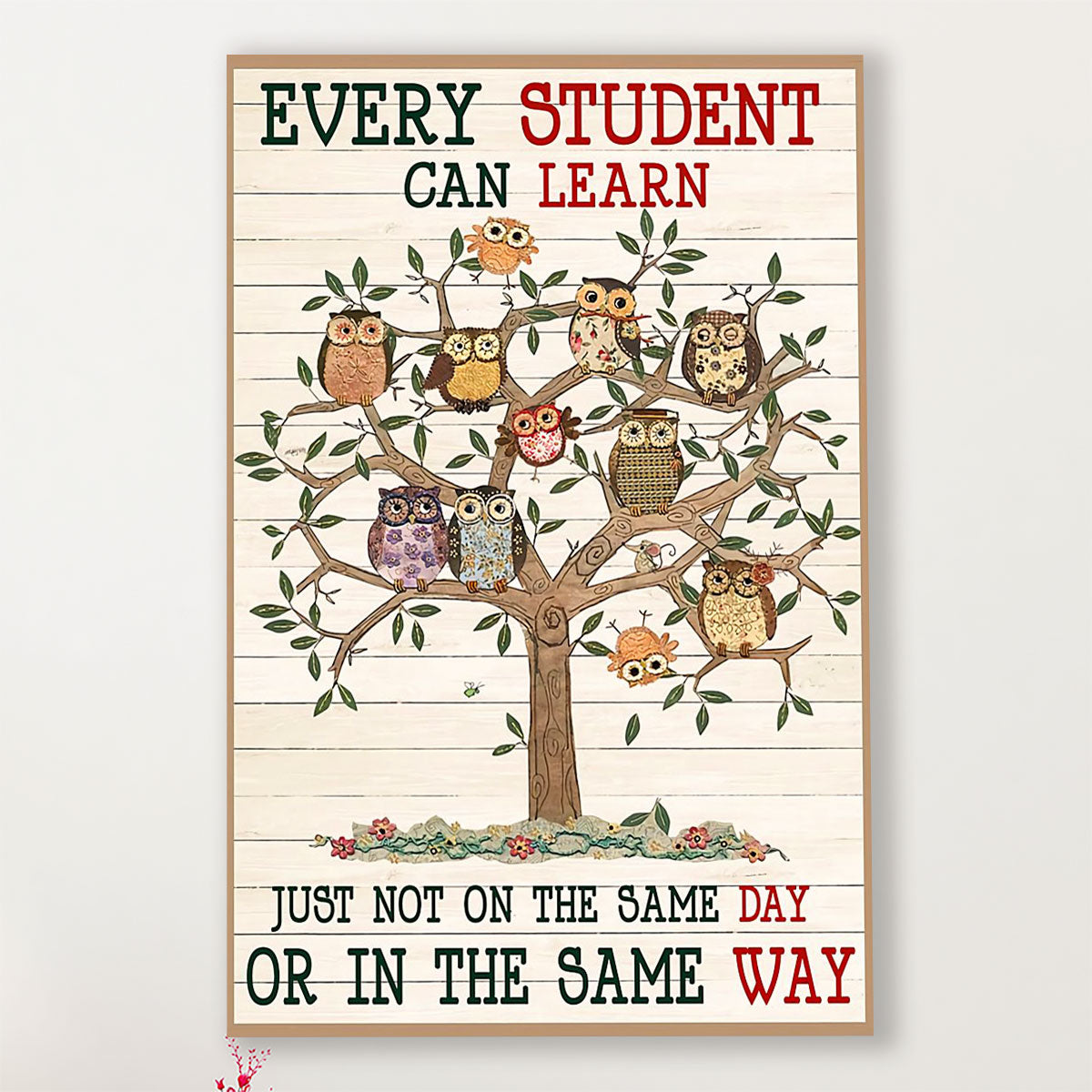 Teacher Classroom Canvas Every Student can Learn | Student Wall Art Back to School Gift for Teacher