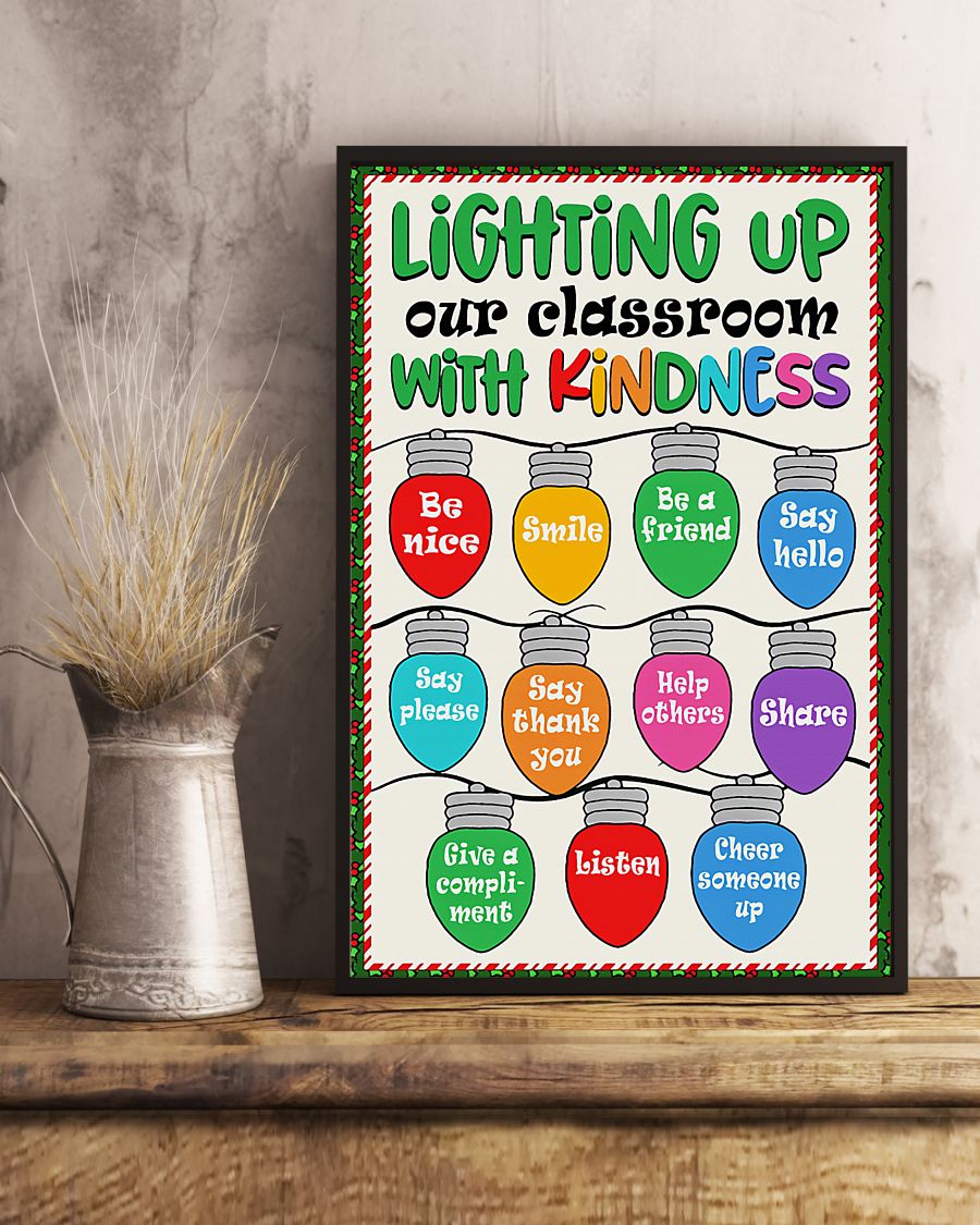 Teacher Classroom Canvas Lighting Up Our Classroom | Student Wall Art Back to School Gift for Teacher
