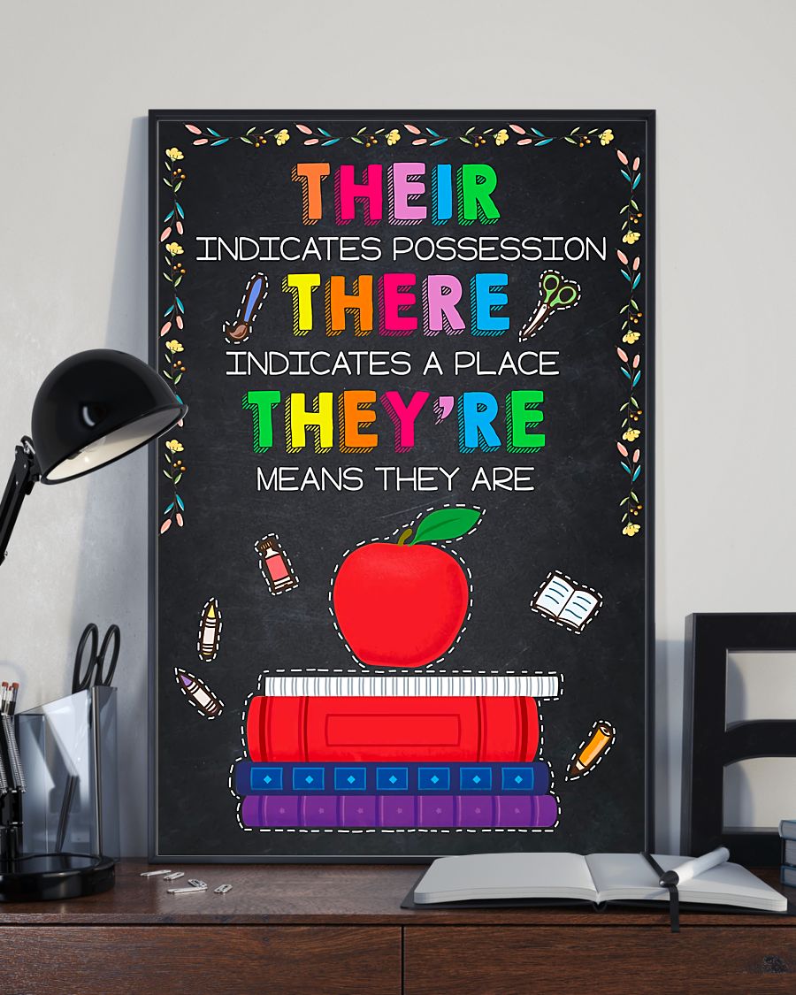 Teacher Classroom Canvas Their Indicates Possession | Student Wall Art Back to School Gift for Teacher
