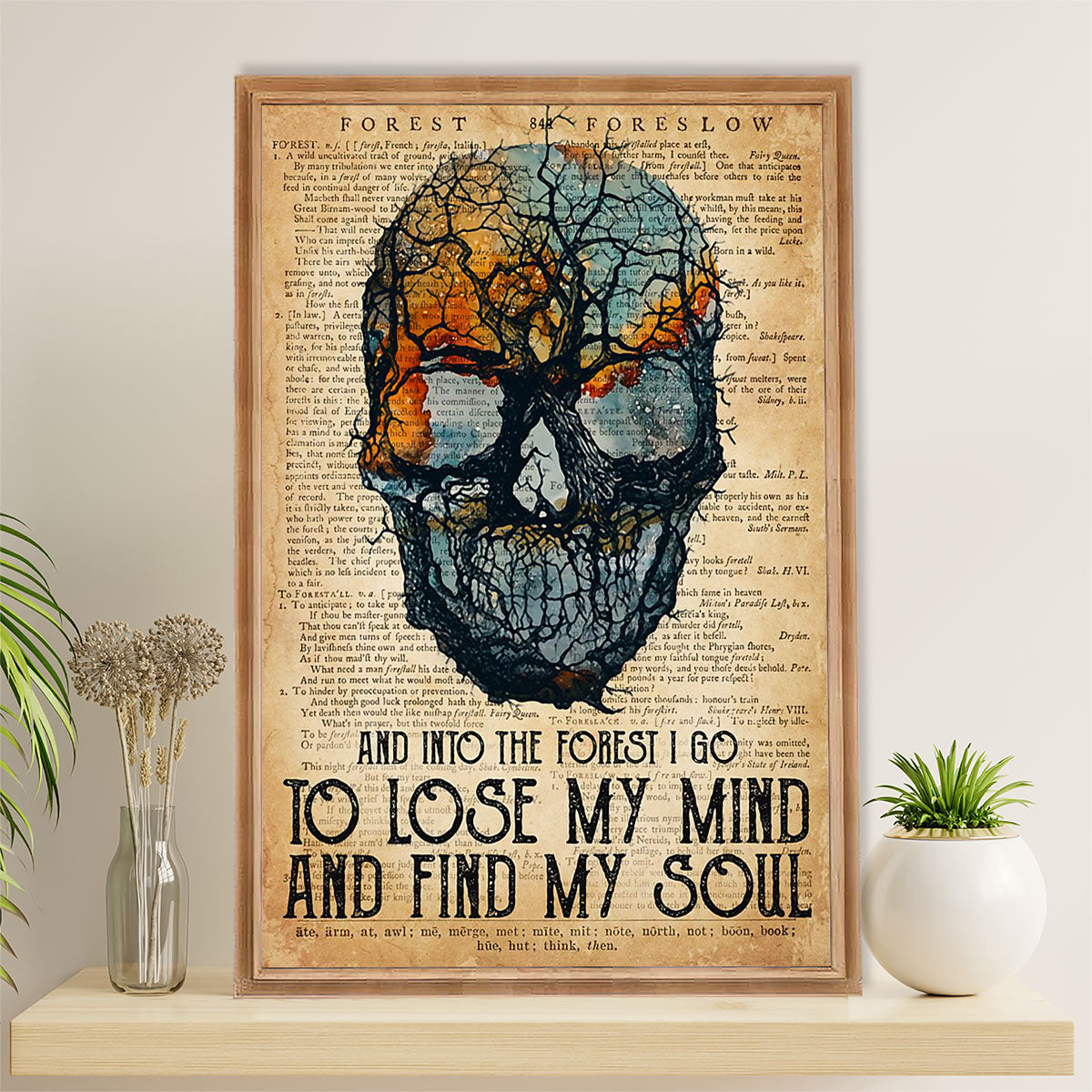 Camping Canvas | Into The Forest I Go To Lose My Mind | Wall Art Gift for Campers