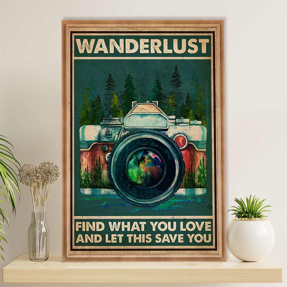 Camping Canvas | Wanderlust Find What You Love | Wall Art Gift for Campers