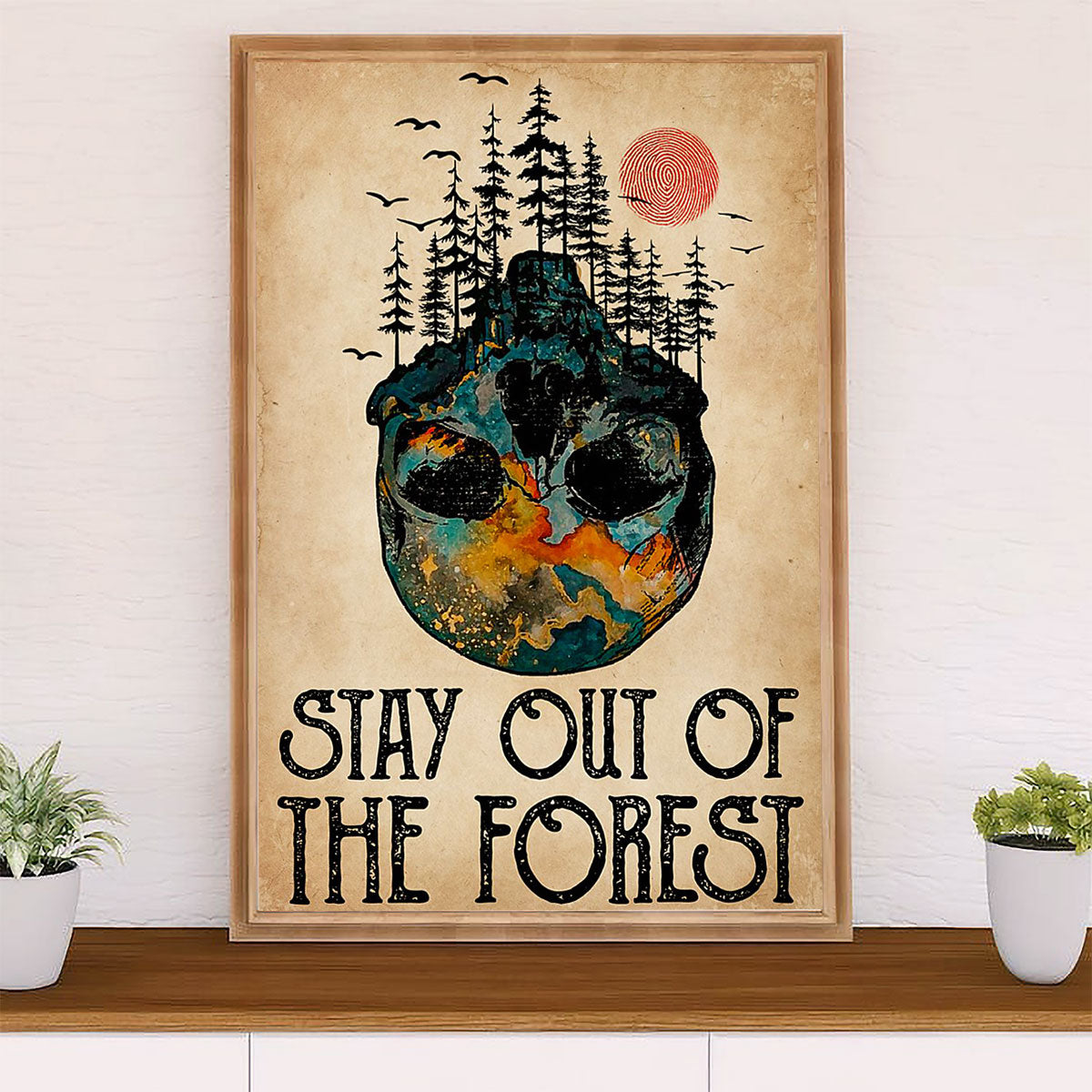 Camping Canvas | Hiking - Stay Out Of The Forest | Wall Art Gift for Campers