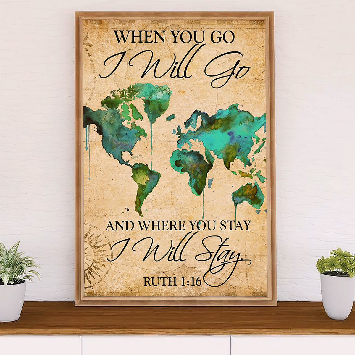 Camping Canvas | When You Go I Will Go And Where You Stay I Will Stay | Wall Art Gift for Campers
