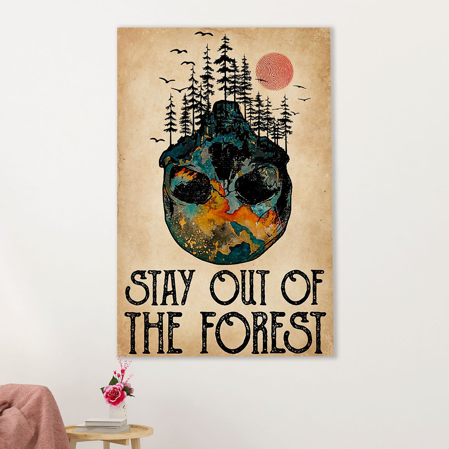 Camping Canvas | Hiking - Stay Out Of The Forest | Wall Art Gift for Campers