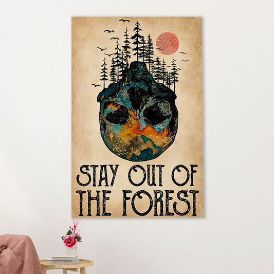 Camping Canvas | Hiking - Stay Out Of The Forest | Wall Art Gift for Campers