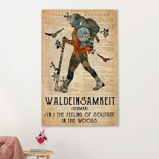 Camping Canvas | Waldeinsamkeit German Definition | Wall Art Gift for Campers