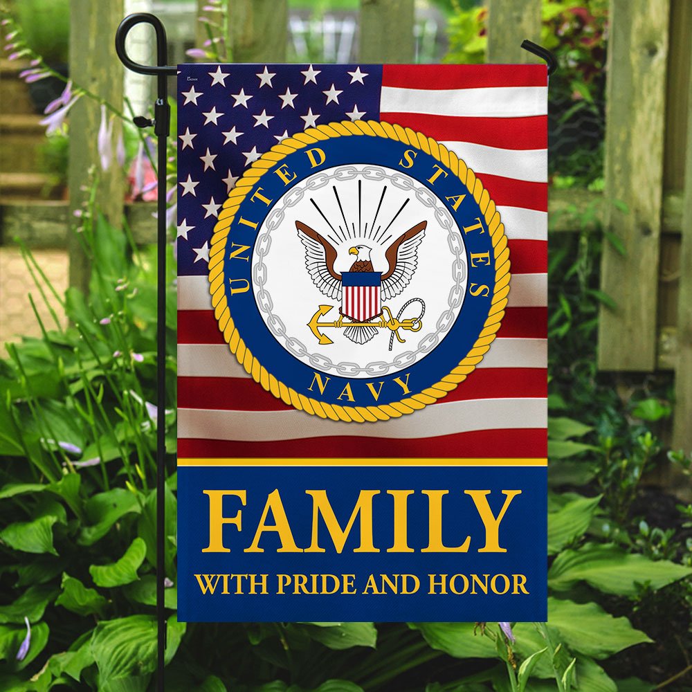 Family With Pride And Honor U.S. Navy Flag