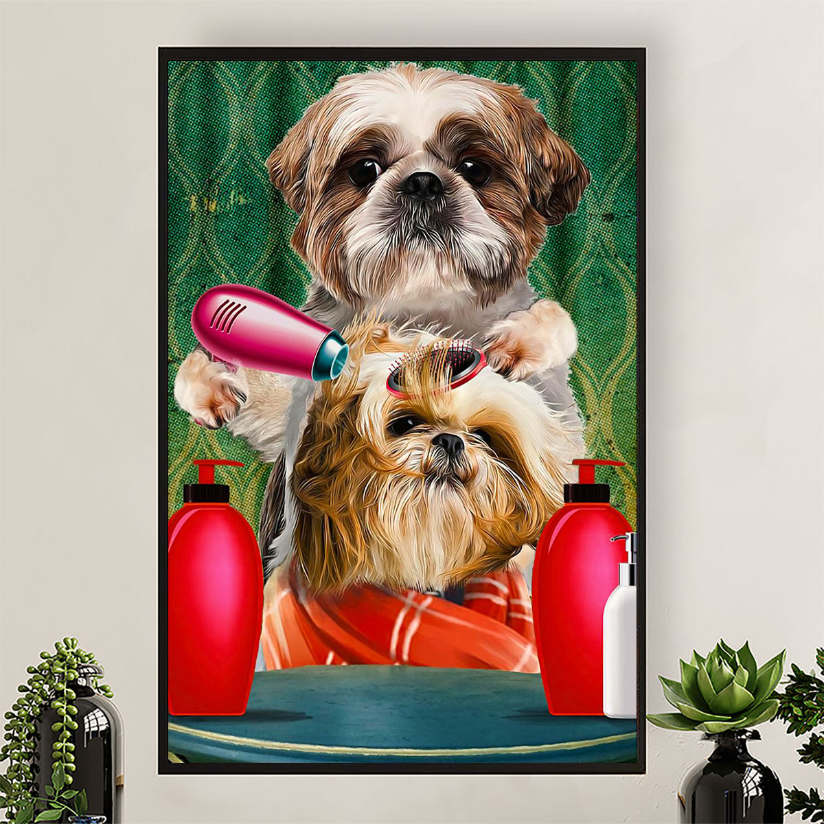 Hairdresser Canvas Dog Hairdresser | Wall Art Gift for Hairstylists