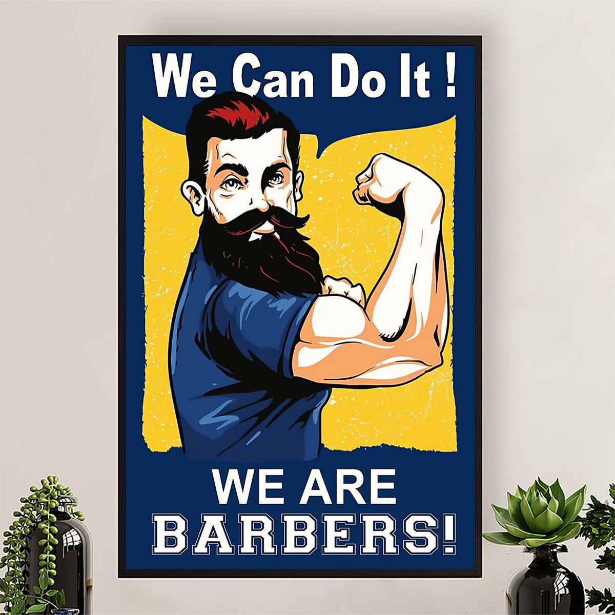 Hairdresser Canvas We Can Do It - We Are Barbers | Wall Art Gift for Hairstylists
